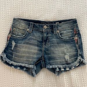 Miss Me Jeans Patriotic American Flag Print